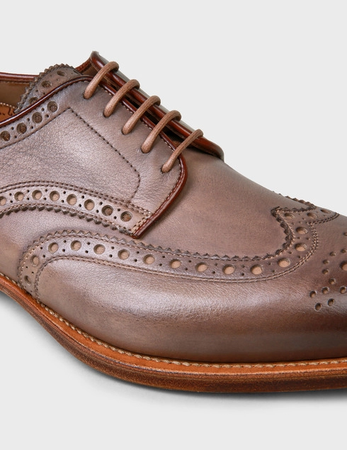 мужские коричневые кожаные Броги Santoni Sant-SS20-MCCO15761PC4NGTHE49-brown - фото-5