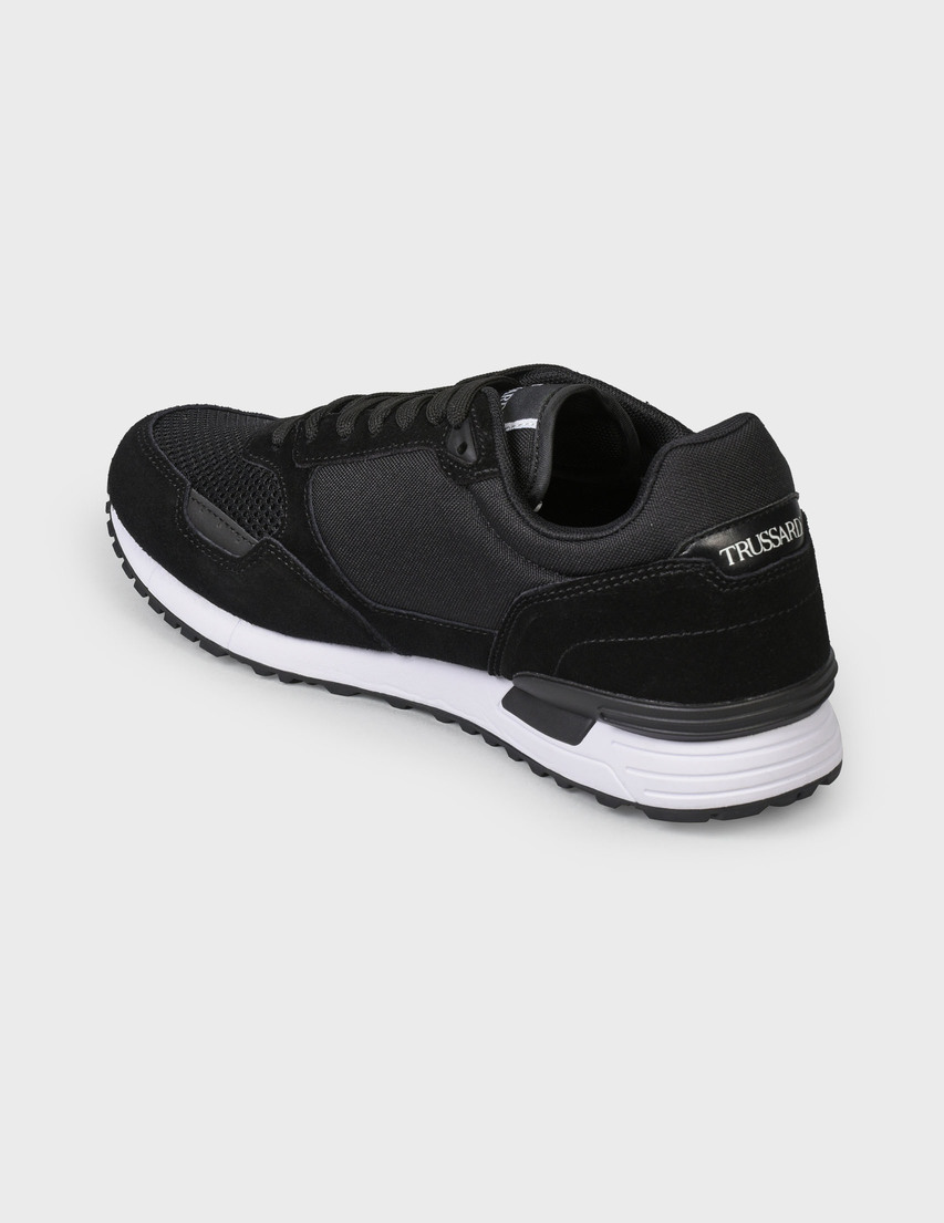 мужские черные Кроссовки Trussardi AGR-77A002819Y099998-K299 - фото-2