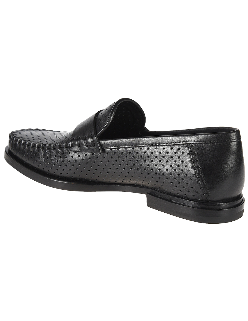 мужские черные Лоферы Santoni S15540_black - фото-2