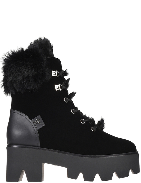 женские черные велюровые Ботинки Giuseppe Zanotti 870087001_black - фото-5