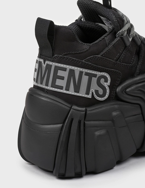 женские черные кожаные Кроссовки Vetements UAH19VT-SW-HK-black - фото-5