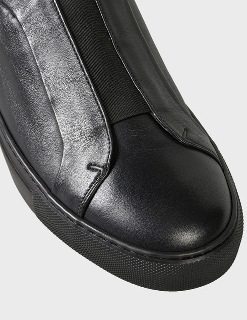 мужские черные кожаные Кеды Fratelli Rossetti S46516-38301-blue - фото-5