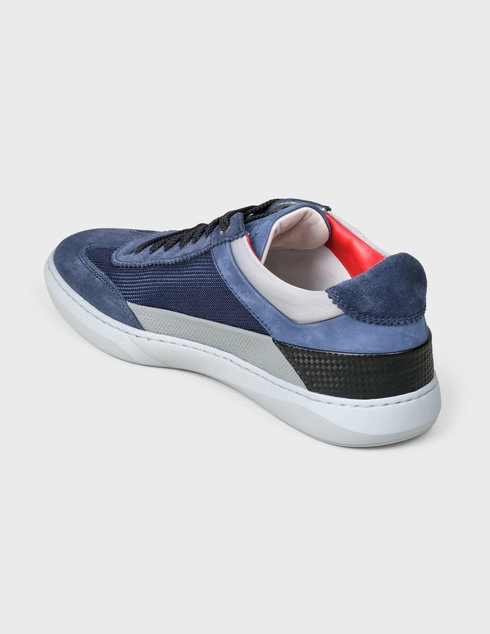 мужские синие Кеды Santoni MSAM21087GRPBCADU78-blue - фото-2