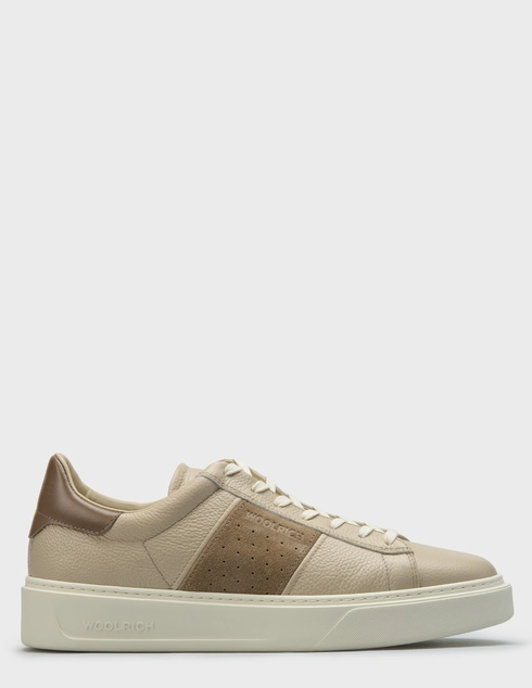 мужские бежевые кожаные Кеды Woolrich WFM261-002-AJ0-D4_beige - фото-5