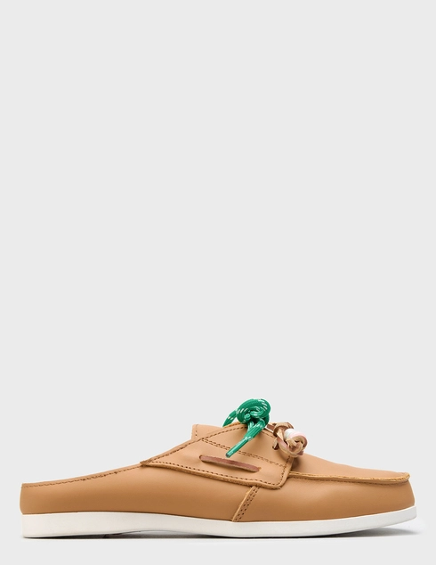 женские коричневые кожаные Шлепанцы Colors Of California A07-camel_brown - фото-5