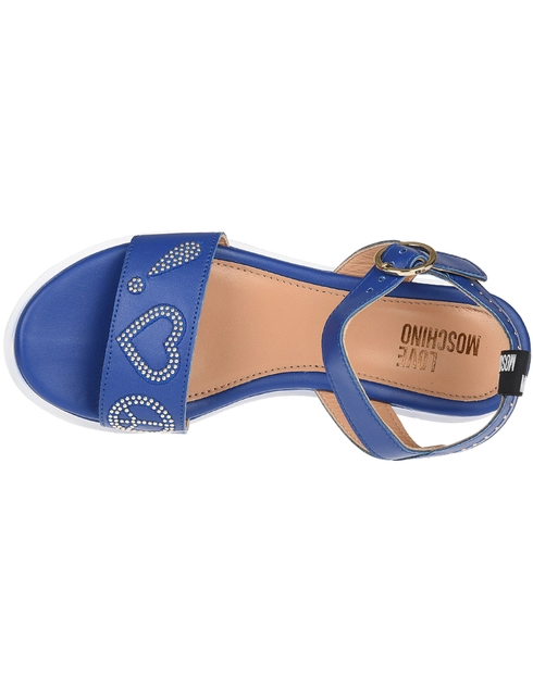 синие женские Босоножки Love Moschino 16315-blue 6163 грн