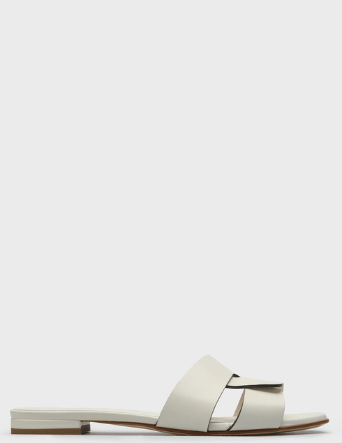 женские белые кожаные Шлепанцы Sergio Levantesi aria6_white - фото-5
