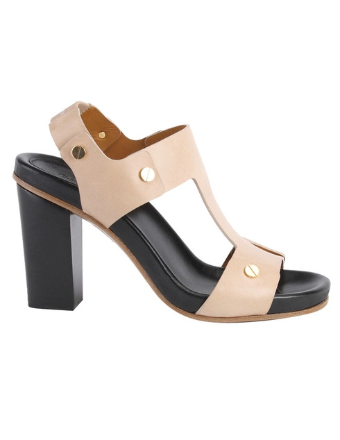 женские бежевые Босоножки Chloe S24033 - фото-2