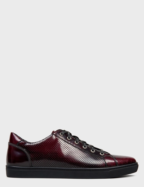 мужские бордовые лакированные Кеды Dolce & Gabbana CS1456-Bordeaux_bordo - фото-5