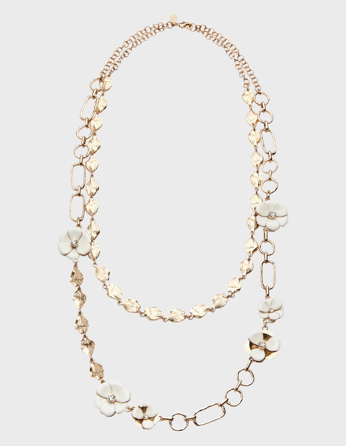 

Колье, Белый;золотой