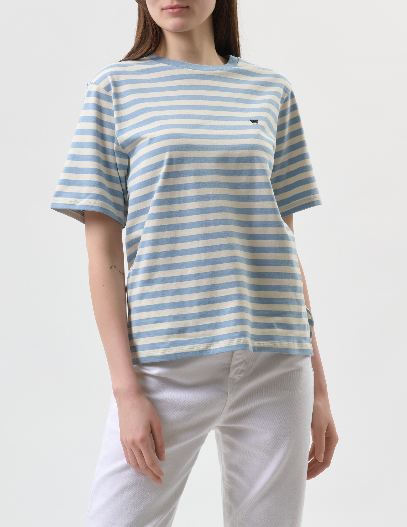 

Футболка, Голубой;белый