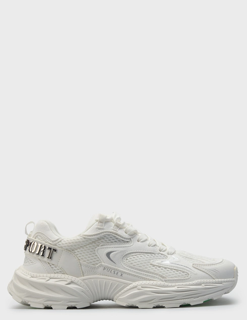 мужские белые текстильные Кроссовки Plein Sport USC0931STE003N M-01 - фото-5