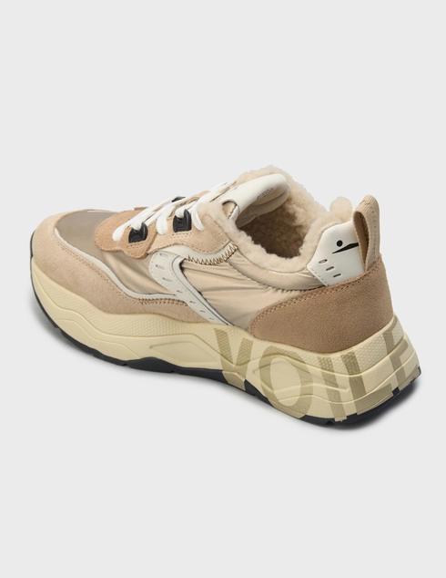 женские бежевые Кроссовки Voile Blanche 9460-logo_beige - фото-2