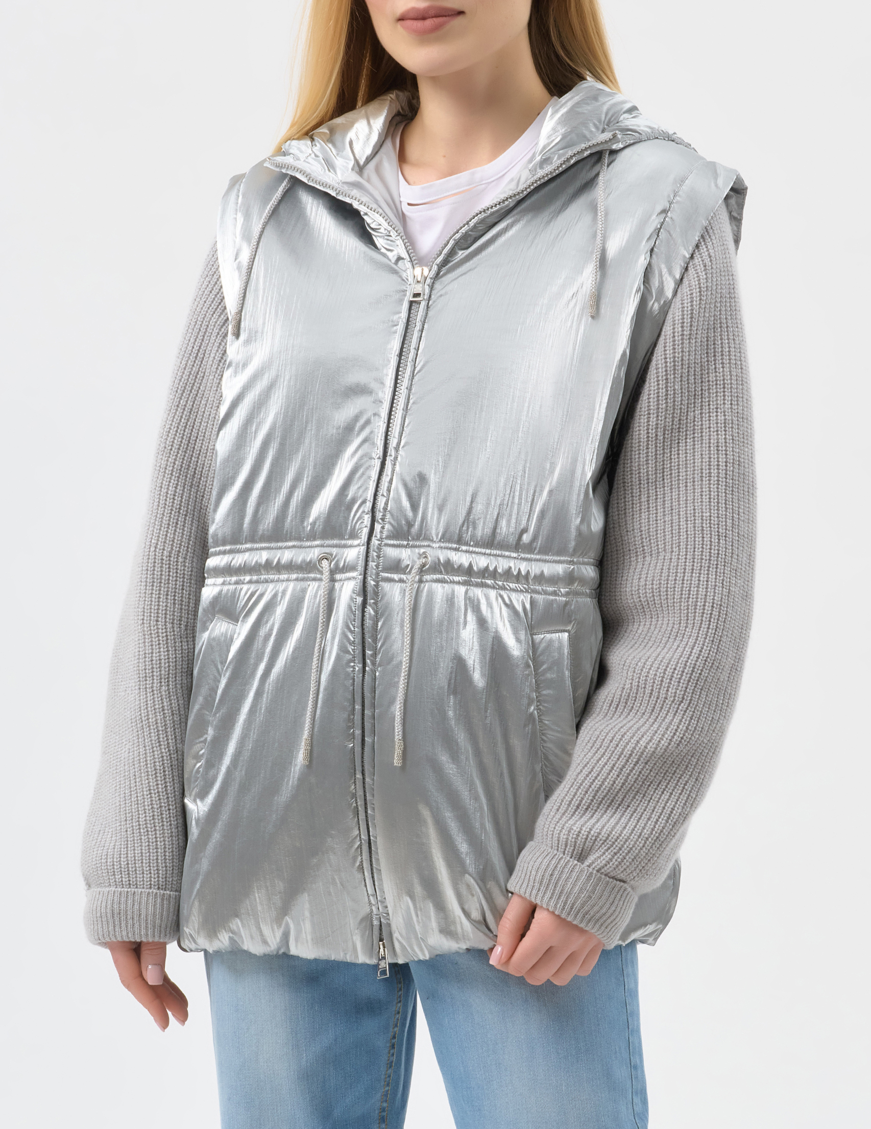 

Куртка, Серебряный;серый