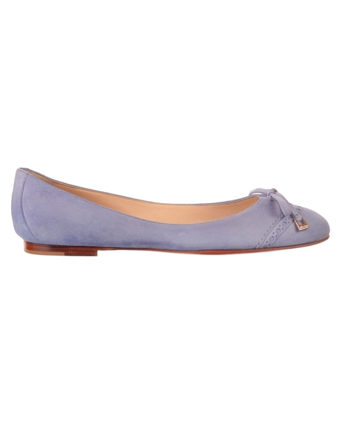 женские голубые Балетки Santoni S54631 - фото-2