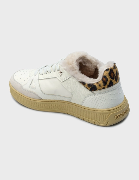 женские белые Кеды Roberto Cavalli 29616-poni-panna/leo_white - фото-2