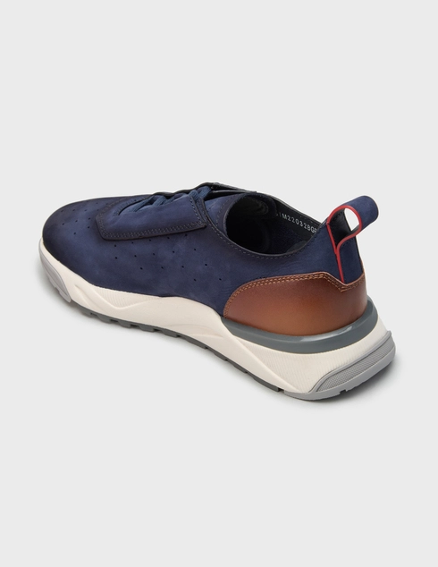 мужские синие Кроссовки Santoni MBIM22032-U59_blue - фото-2