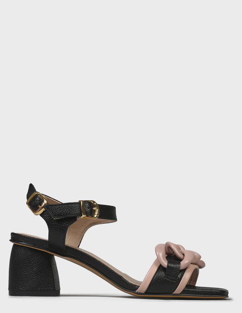 женские черные кожаные Босоножки Pertini 221W30918C1 - фото-5