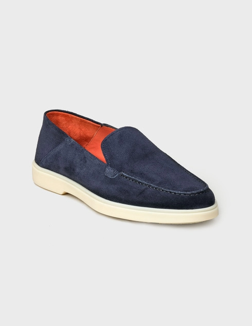 синие Лоферы Santoni WUYA58673TISCPYLU60-blue