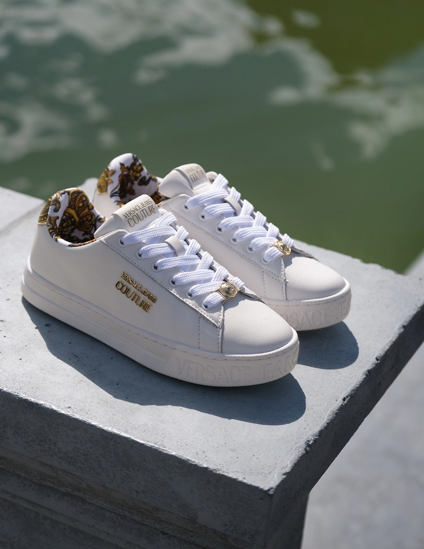 Versace witte online sneakers