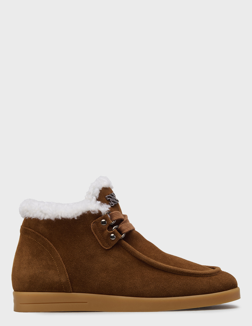 женские коричневые замшевые Полуботинки Casadei 209_brown - фото-5