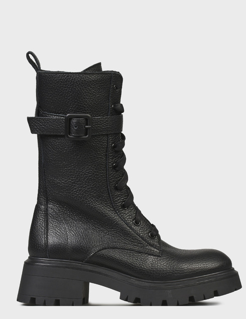 женские черные кожаные Ботинки Stokton BIK83-black - фото-5