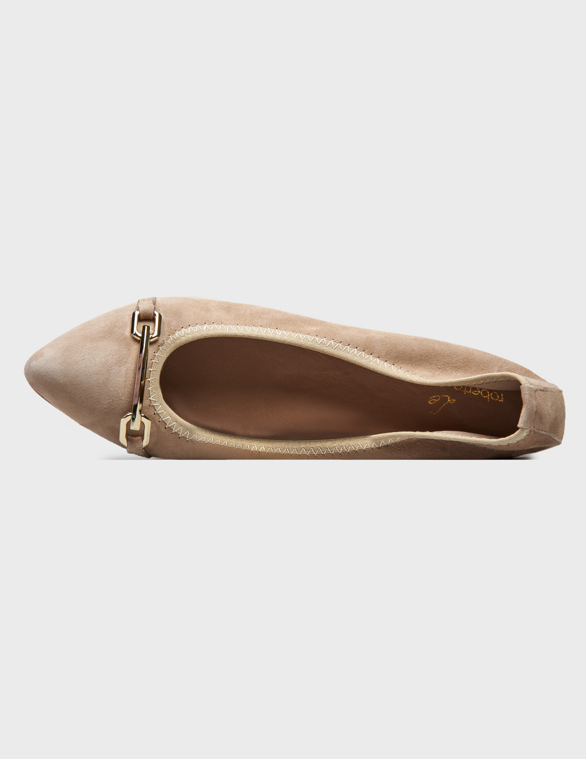 бежевые женские Балетки Roberto Serpentini 506_beige 6849 грн