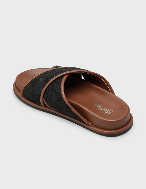 женские черные Шлепанцы Max Mara BCHPEONIE_black - фото-2