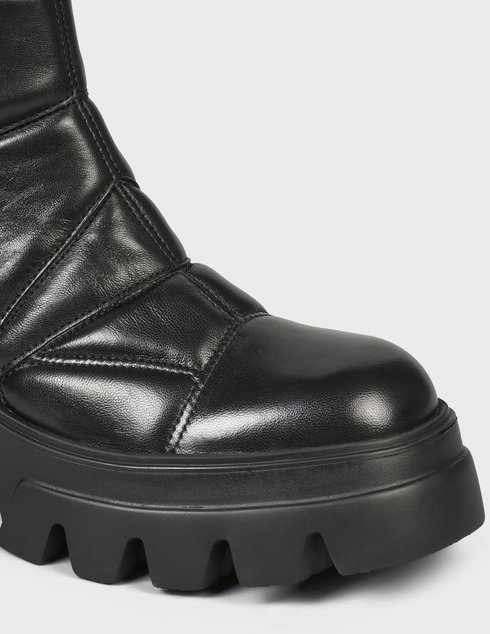 женские черные кожаные Ботинки H'estia Venezia 9901-black - фото-5