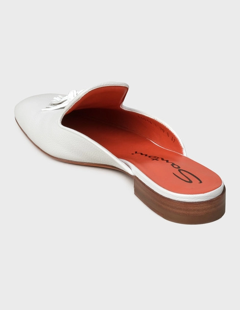 женские белые Мюли Santoni WABV56516HA1RGLYI70-white - фото-2