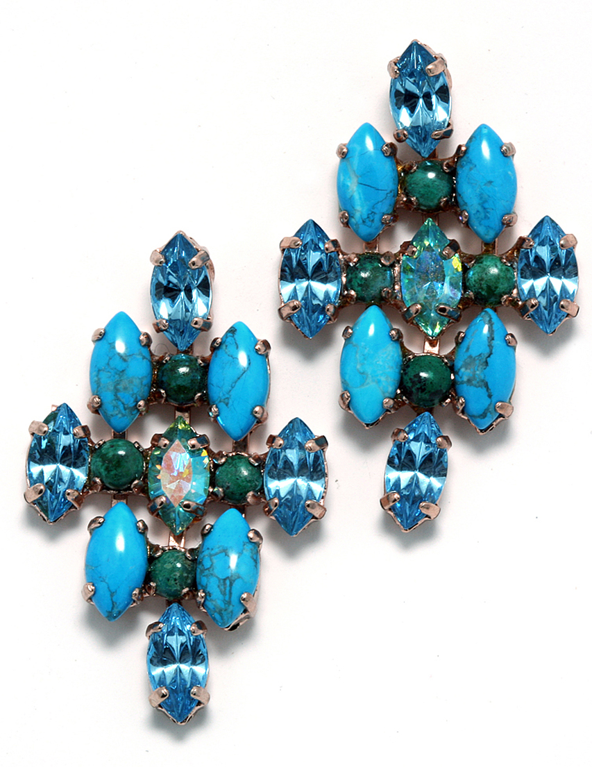 

Серьги, Бирюза