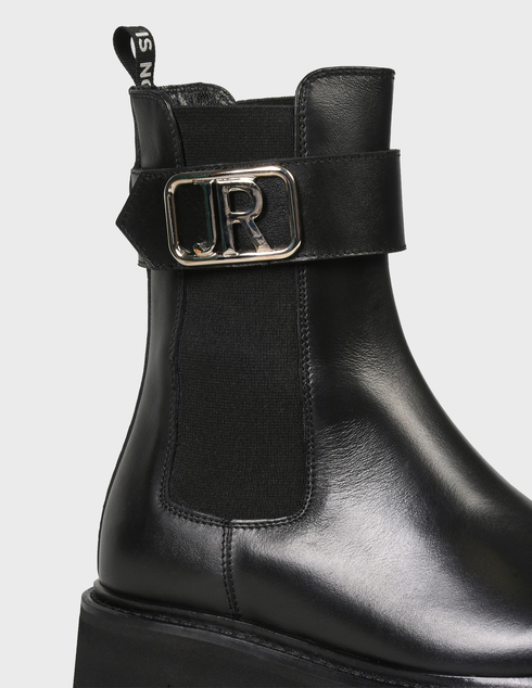 женские черные кожаные Ботинки John Richmond 12348-black - фото-5