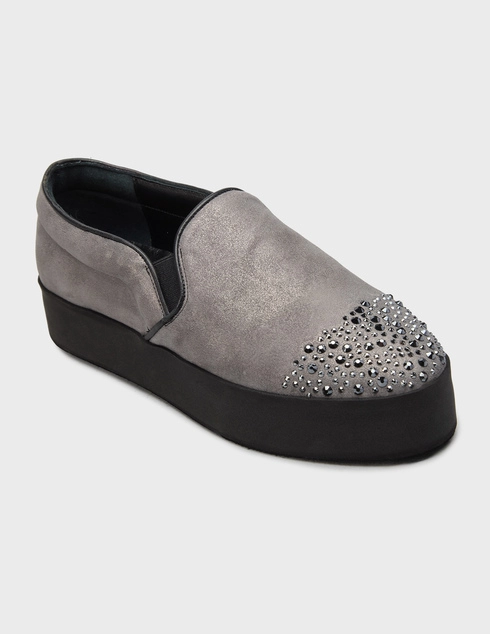 серебряные Слипоны Eddy Daniele Edgy1403grey_silver
