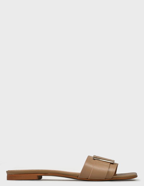 женские бежевые кожаные Шлепанцы Repo 70131_beige - фото-5