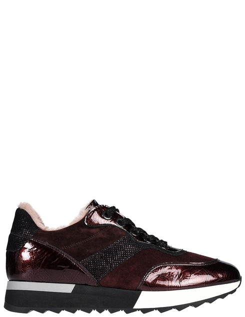 женские бордовые замшевые Кроссовки Tine's 347-5346_bordo - фото-5