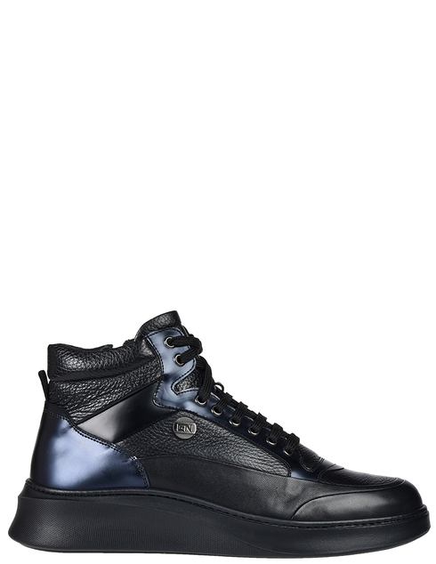 мужские черные кожаные Кроссовки Giampiero Nicola 39429_black - фото-5