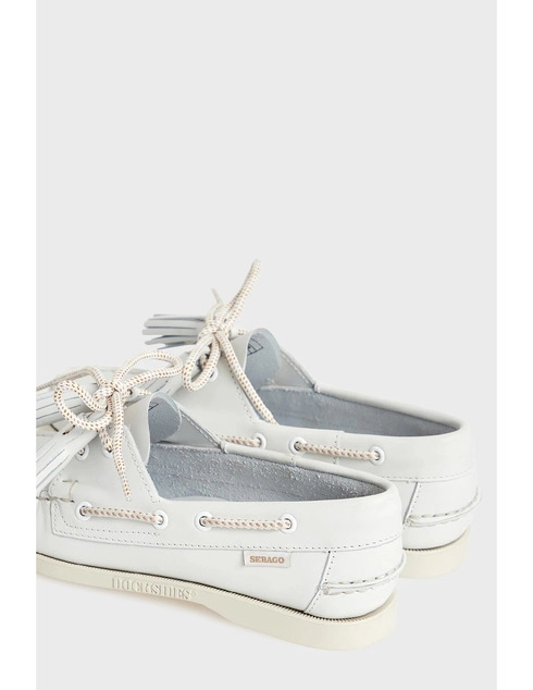 женские белые кожаные Мокасины Weekend Max Mara MAX_MARA_1891 - фото-5