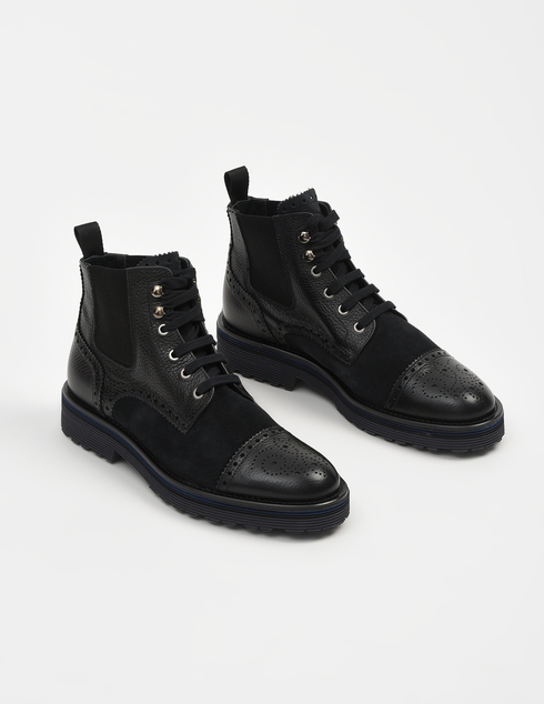 мужские черные Ботинки Pertini 192M32010D1 - фото-2