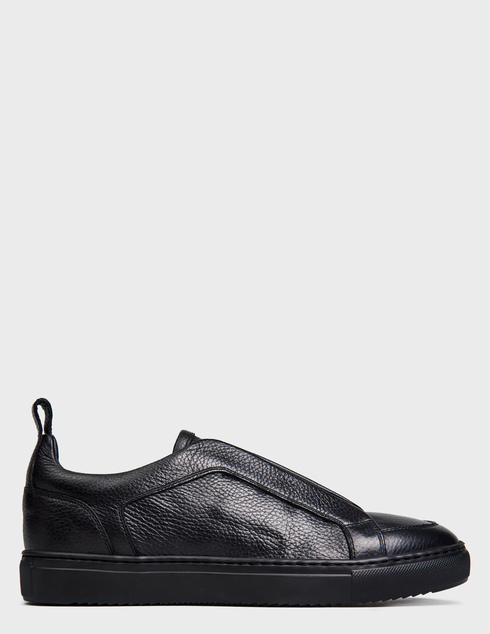 мужские черные кожаные Кеды Doucal'S 3218_black - фото-5