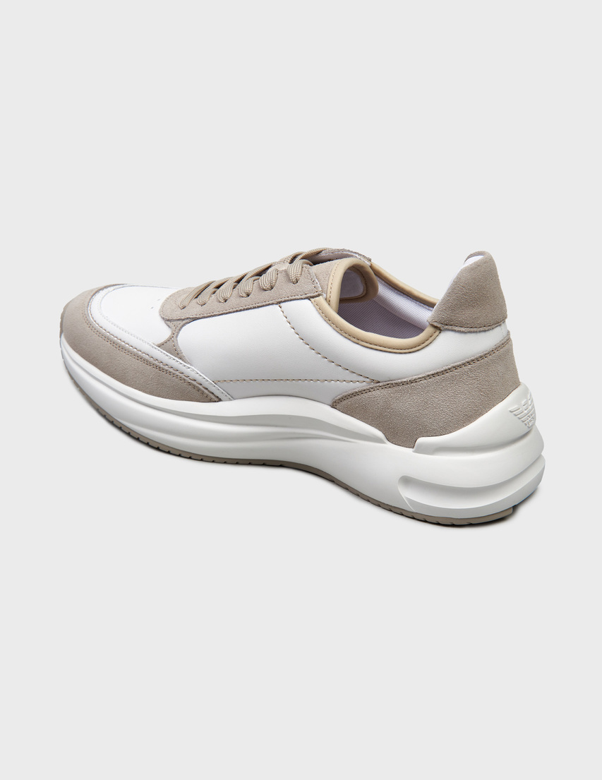женские бежевые Кроссовки Emporio Armani AGR-216_beige - фото-2