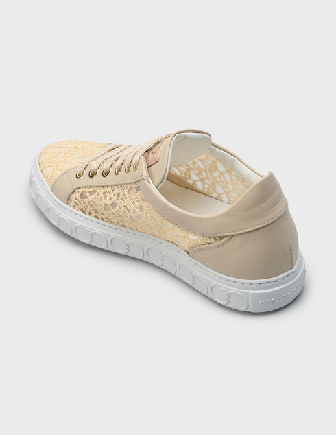 женские бежевые Кеды Cesare Casadei 66001 beg_beige - фото-2