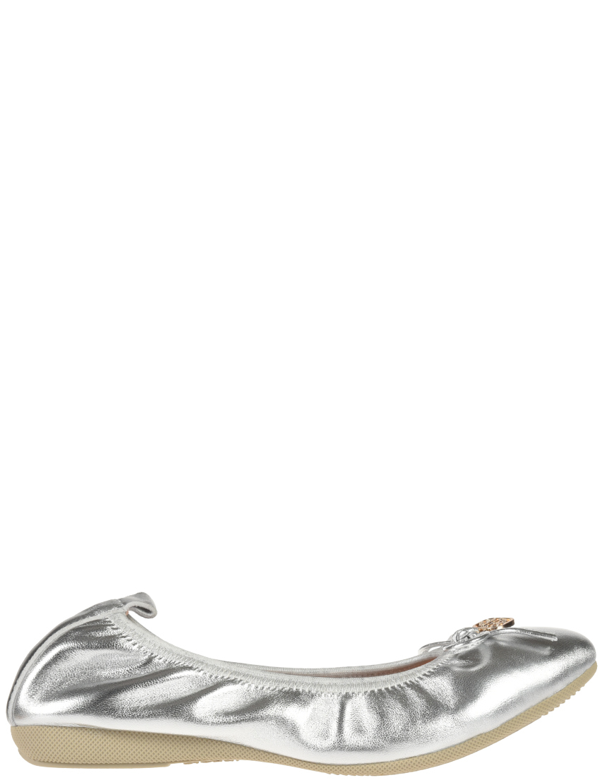 женские серебряные кожаные Балетки Gianni Renzi 1100_silver - фото-5