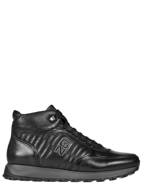мужские черные кожаные Кроссовки Giampiero Nicola 39326_black - фото-5
