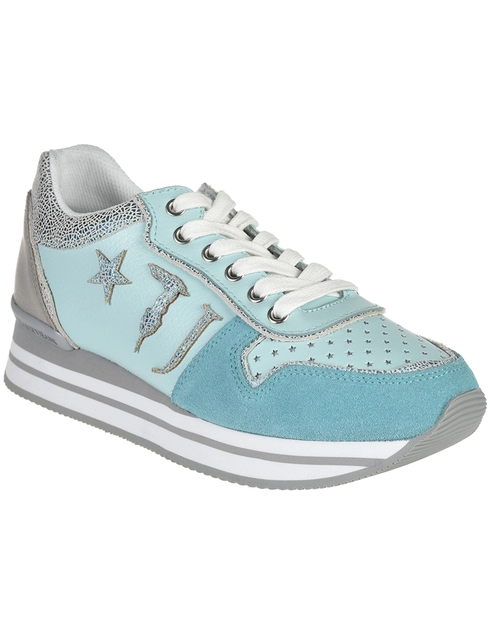 бирюзовые Кроссовки Trussardi AGR-79A00150_turquoise