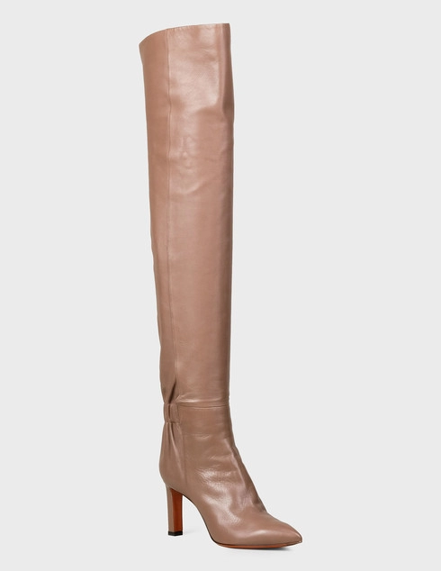 бежевые Ботфорты Santoni Sant-WSKK57445HI2GSCKP26-beige