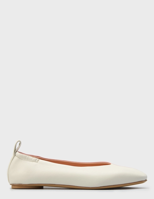 женские белые кожаные Балетки H'estia Venezia 4501_white - фото-5