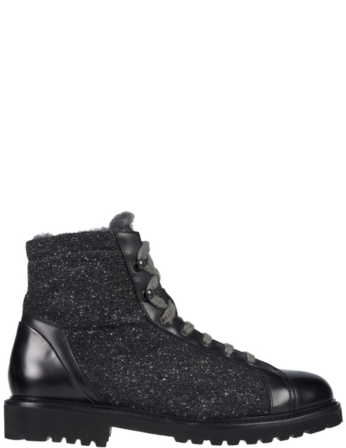 мужские черные кожаные Ботинки Doucal'S AGR-2486-black - фото-5