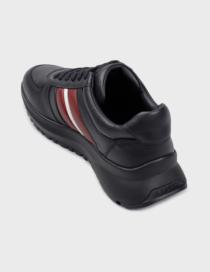 мужские черные Кроссовки Bally AGR-6575_black - фото-2