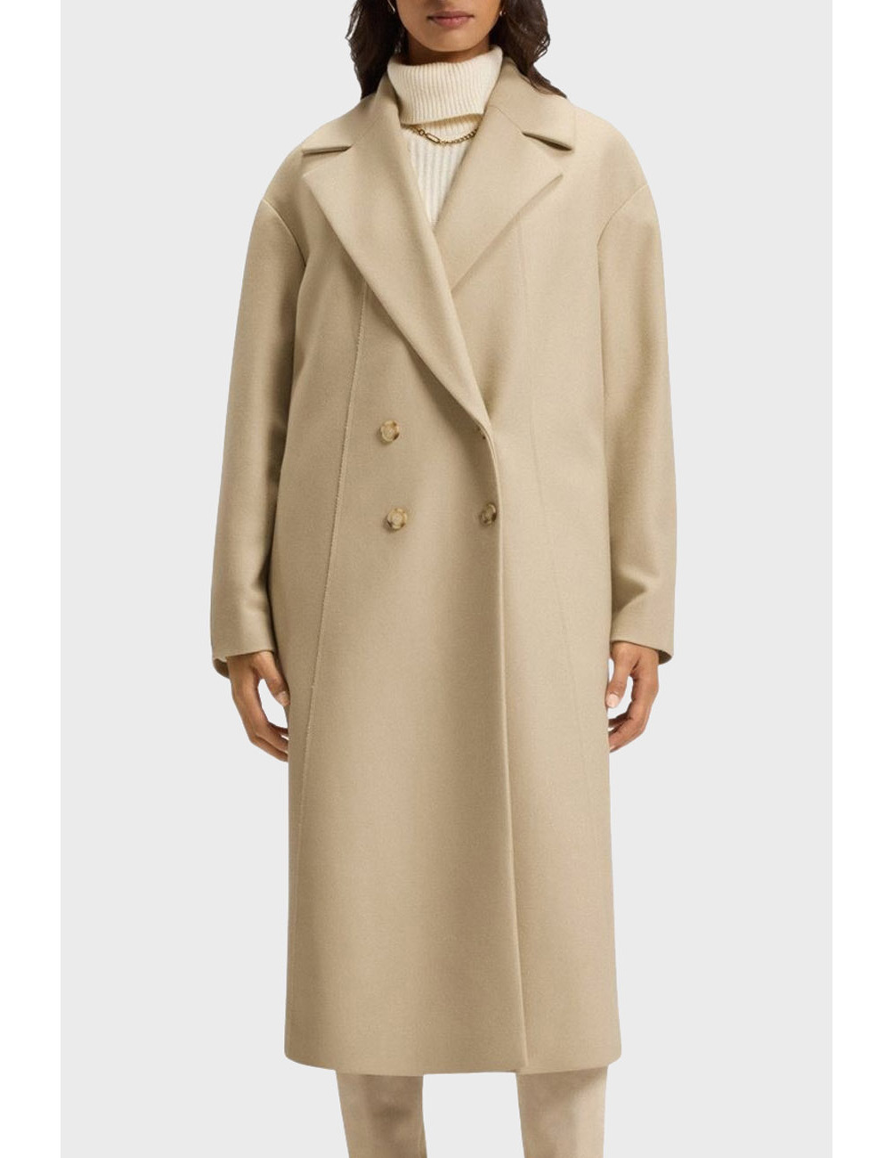 

Пальто, Бежевый;молочный