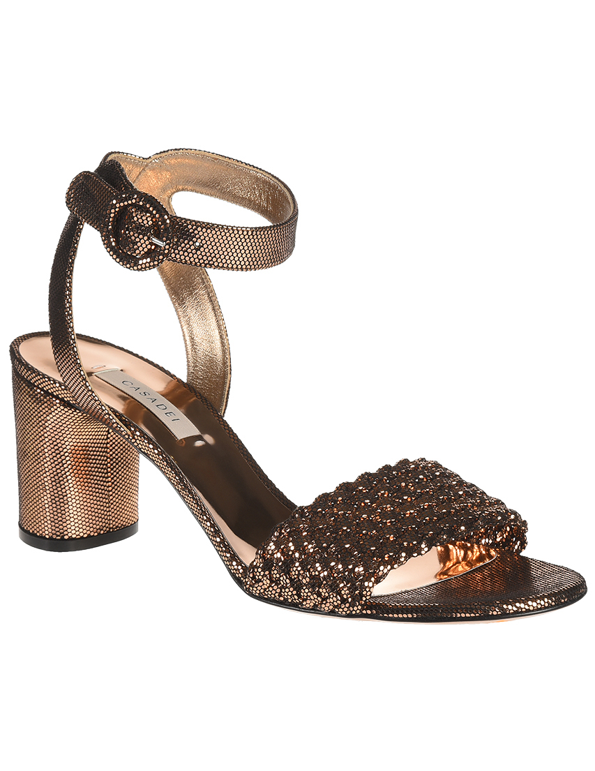 женские золотые Босоножки Casadei 261_gold - фото-2